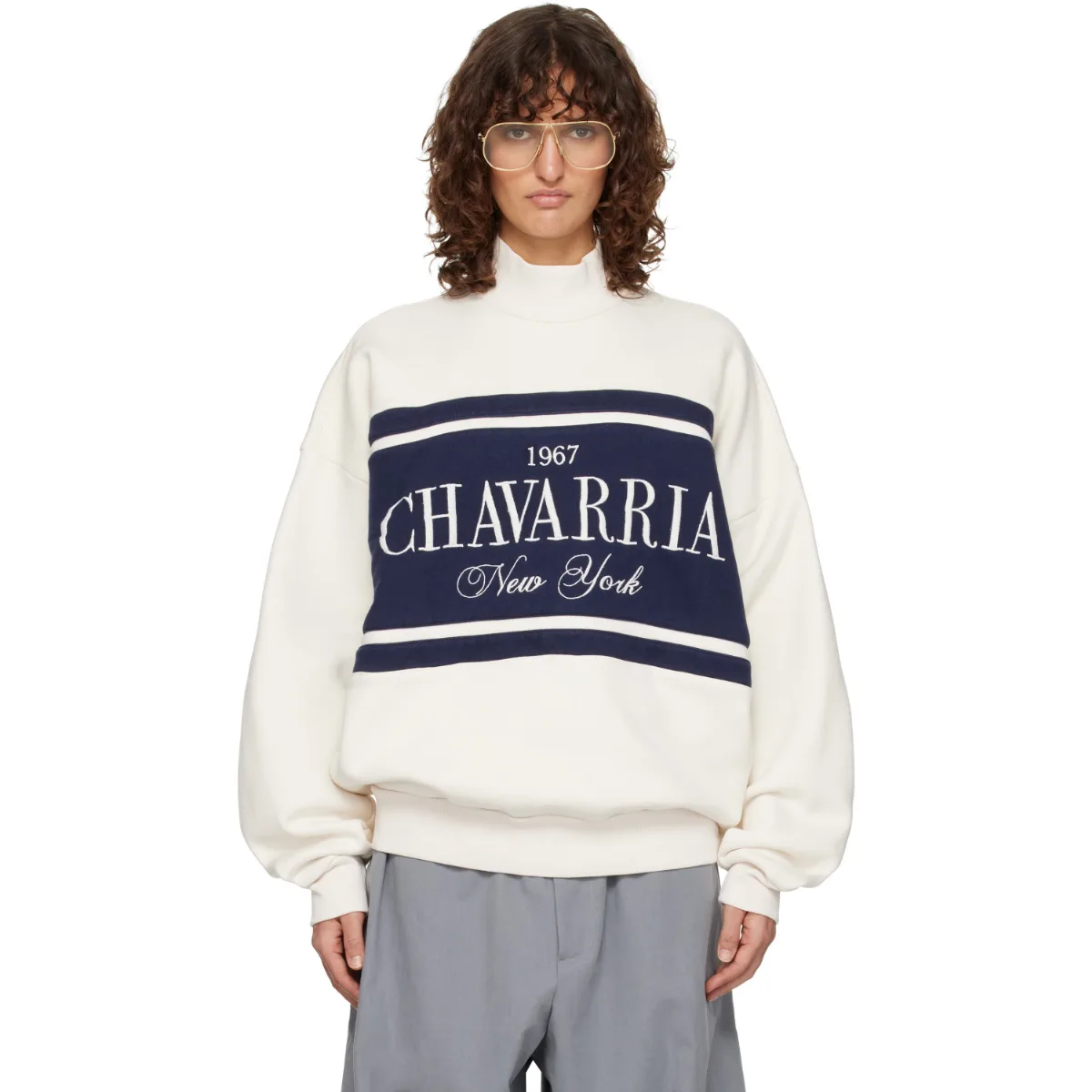 Off-White Chavarria Stripe Gilroy Sweatshirt by WILLY CHAVARRIA