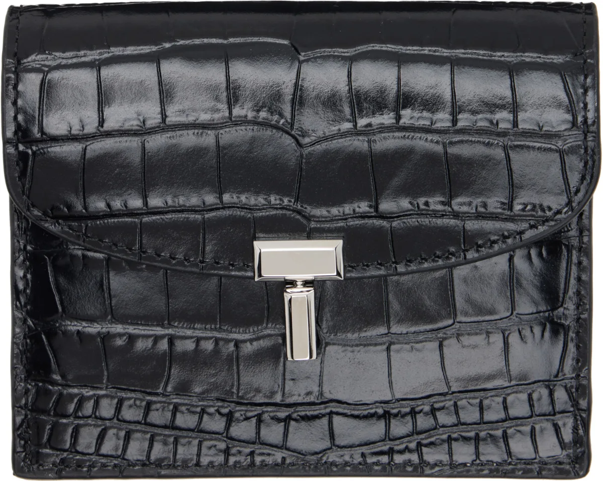 T-Lock Croco-Embossed Card Holder