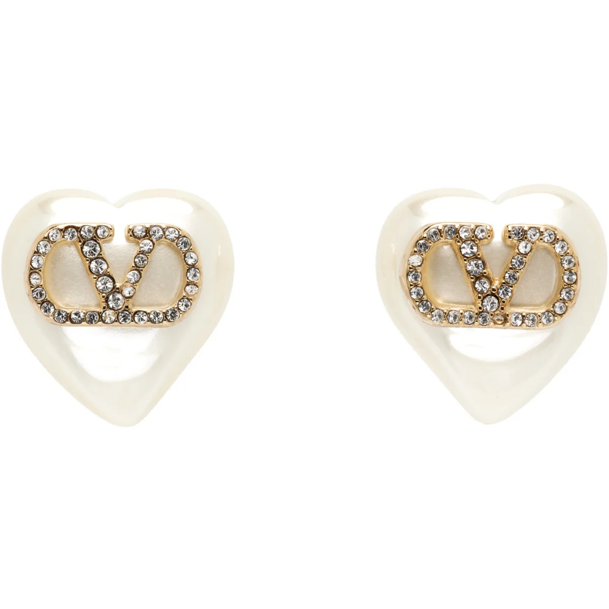 VLogo Signature Faux-Pearl Earrings by Valentino Garavani