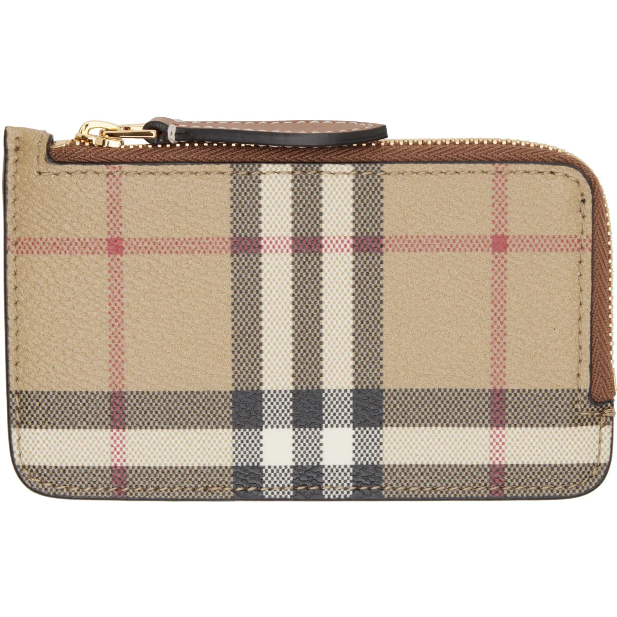 Check Zip Wallet by Burberry