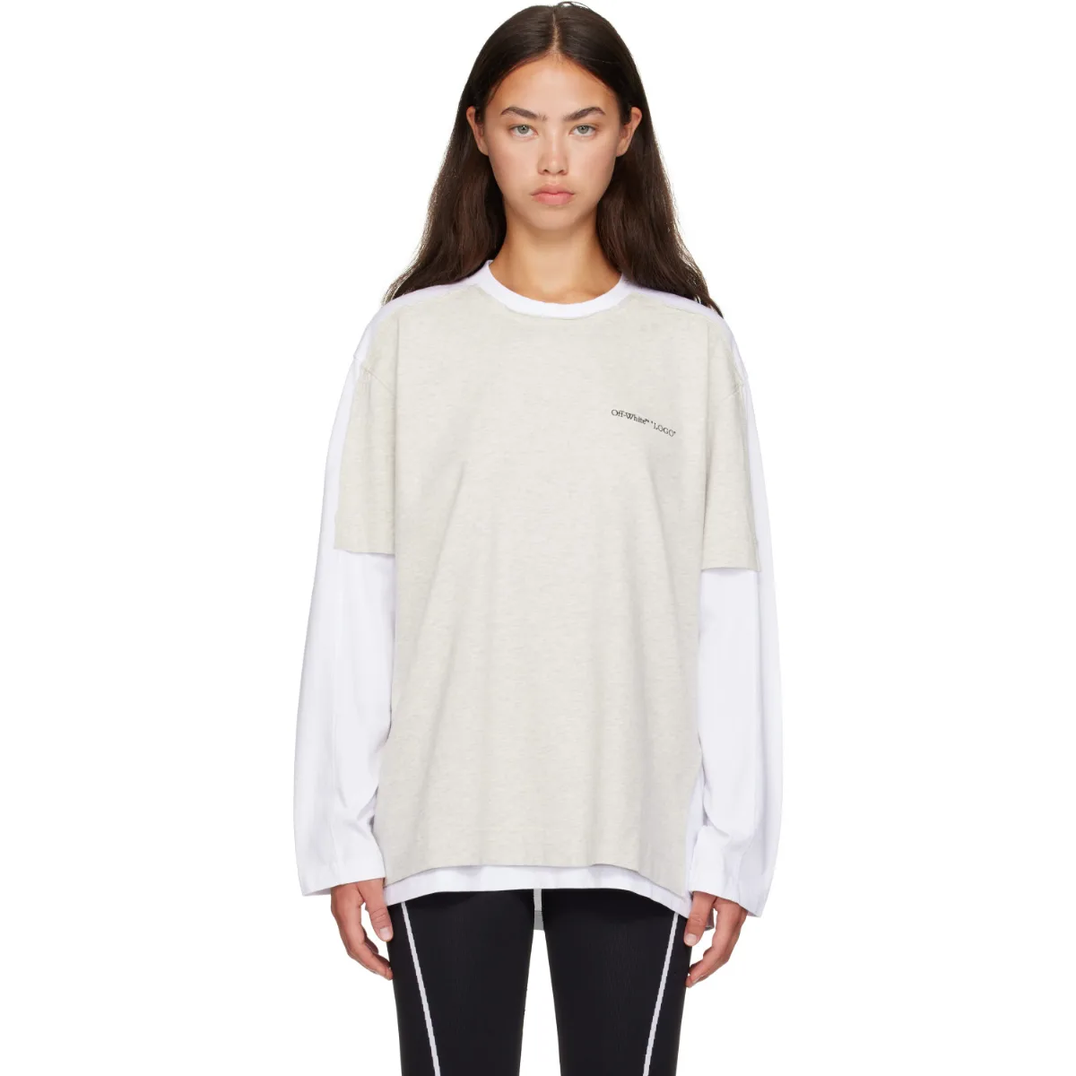 Logo Quote Double Layer T-Shirt by Off-White