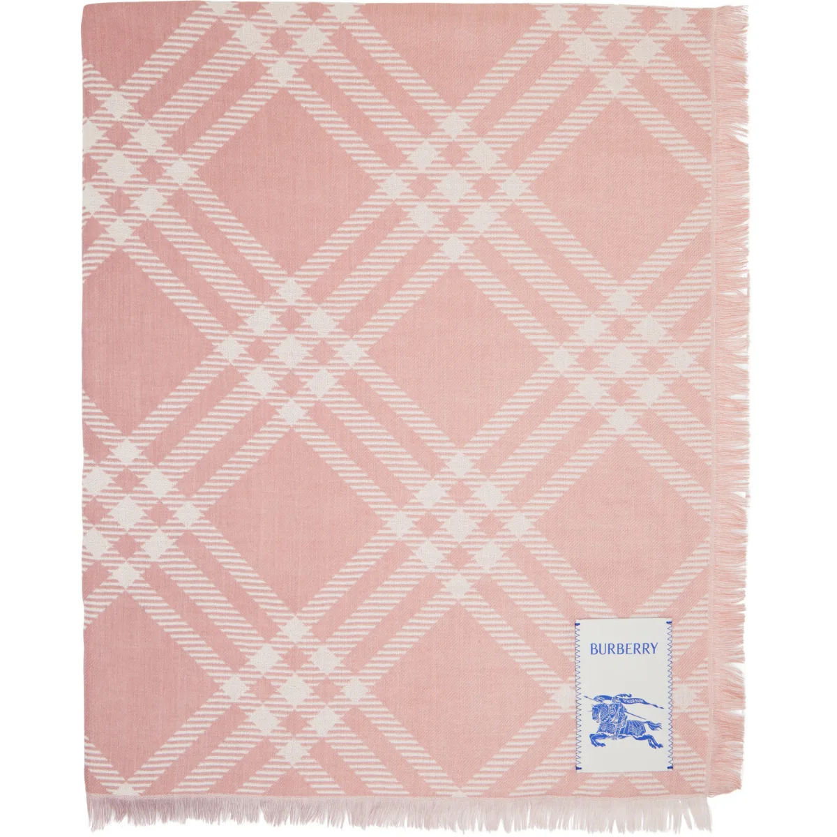 Gradient Check Wool Silk Scarf by Burberry