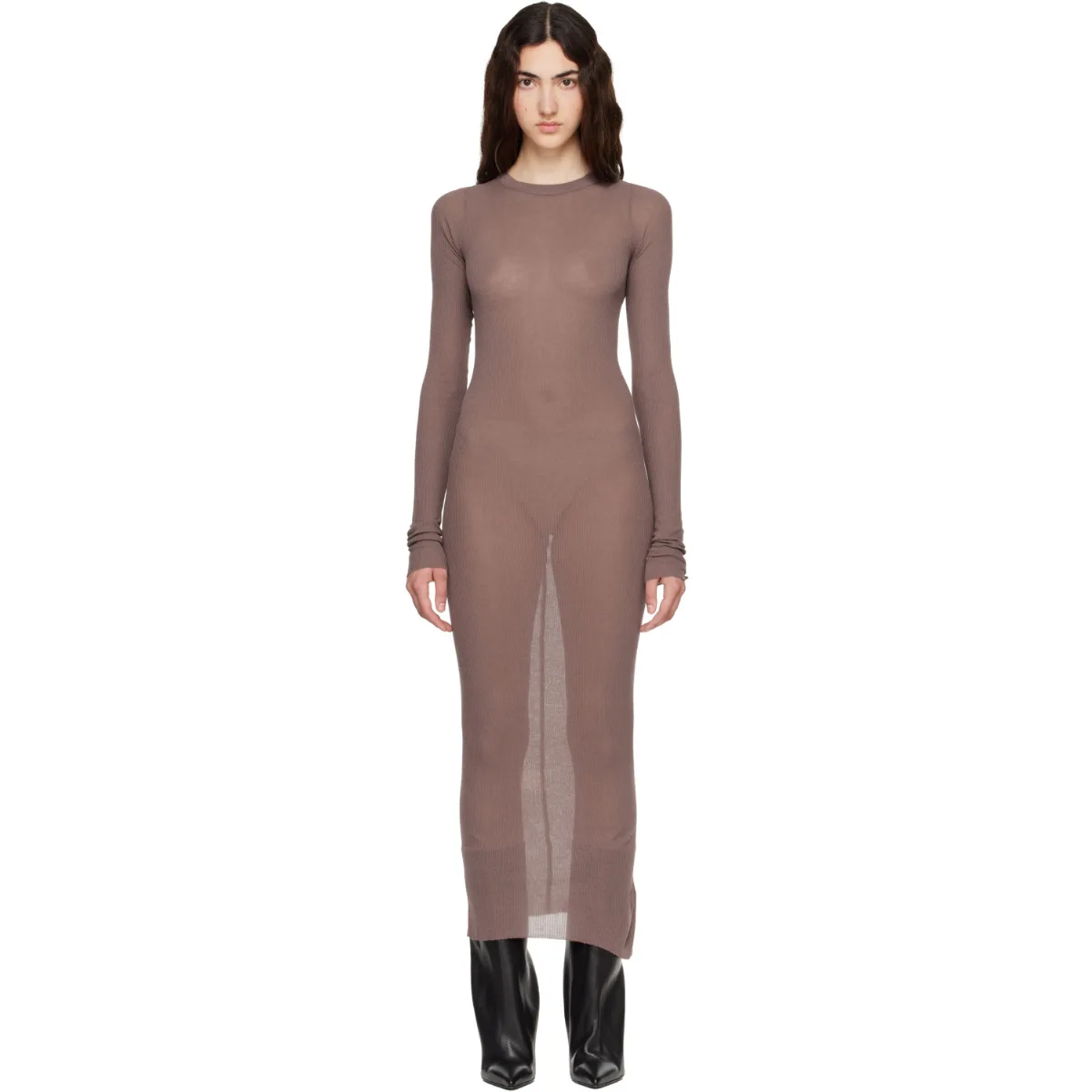Tower Rib LS Midi Dress by Rick Owens