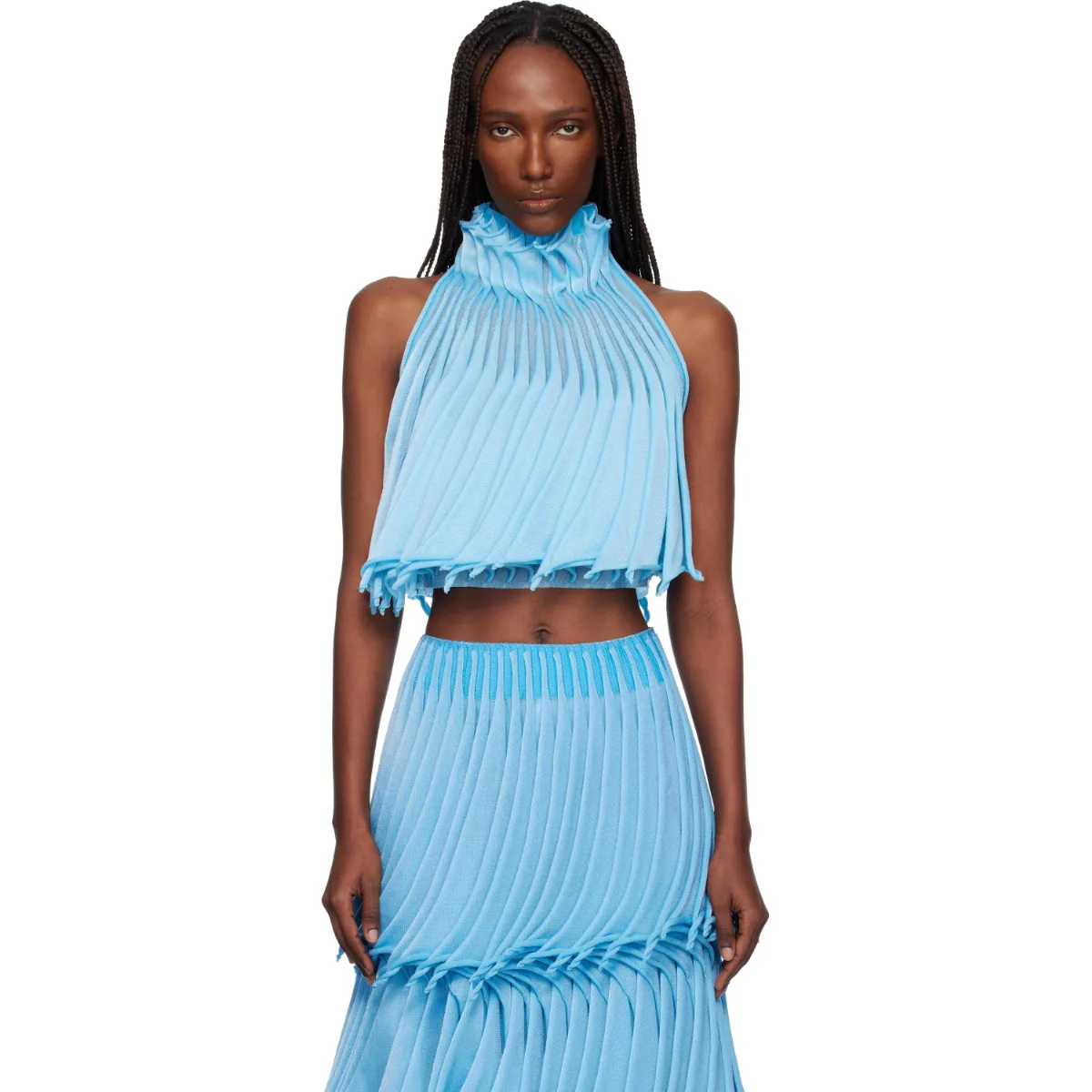 Cups Nylon Knit Tapered Top by ALAÏA