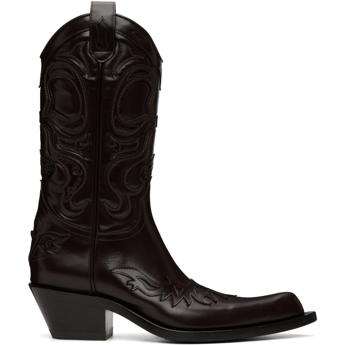 Pointy Leather Cowboy Boots by Acne Studios