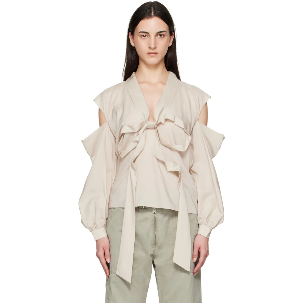 Cut-Out Bow Blouse by Acne Studios