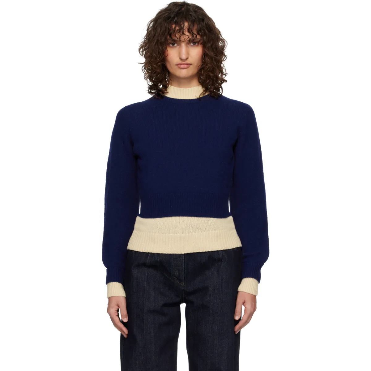 Wool Mock-Neck Sweater by Jil Sander