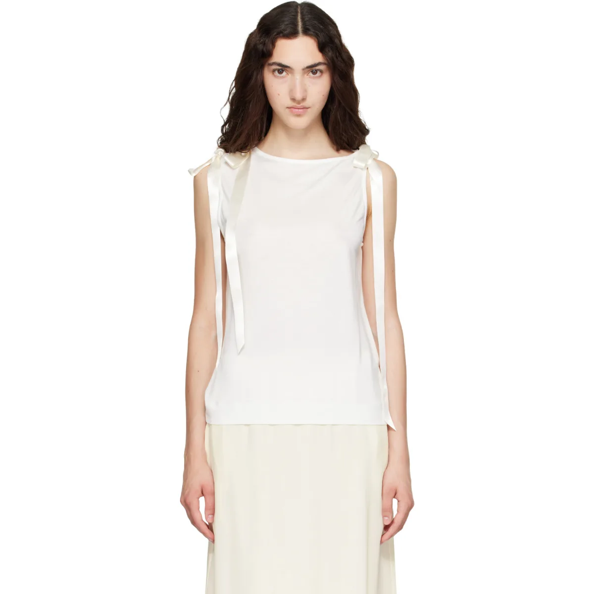 Bow Ribbon Tail Tank Top by Simone Rocha