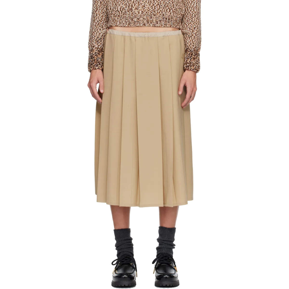 Pleated Midi Skirt