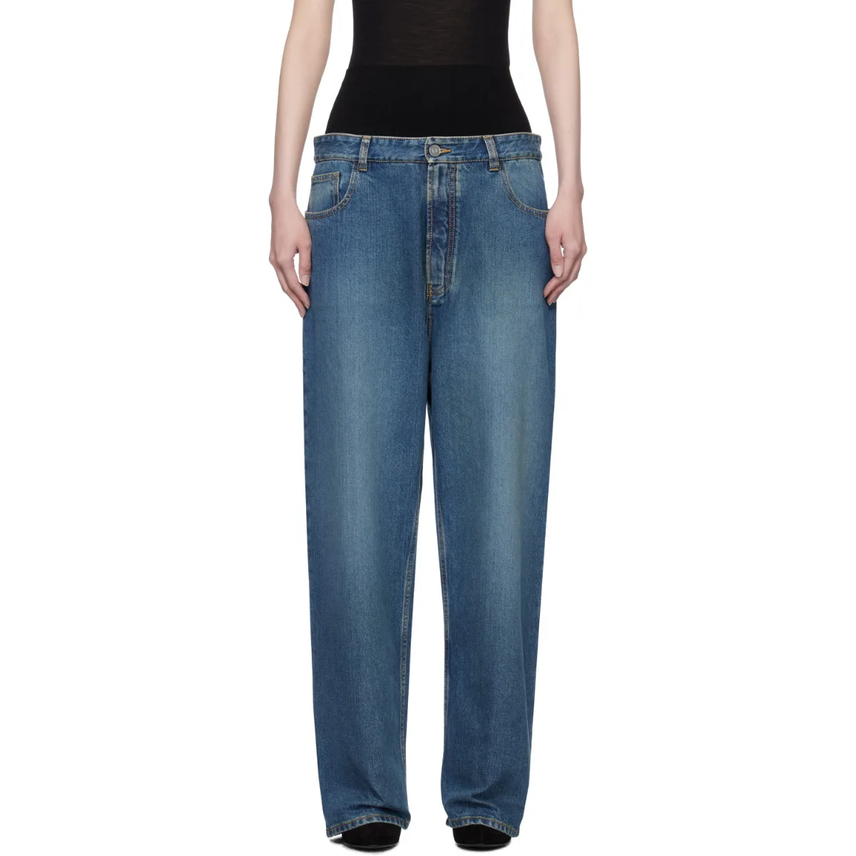 Knit Band Jeans
