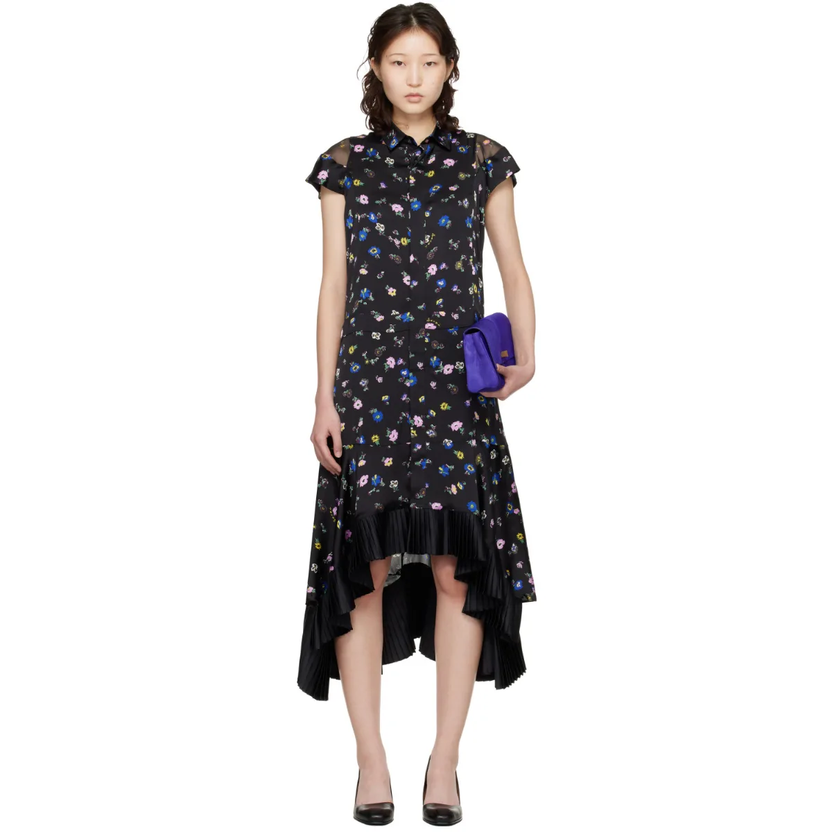 Floral Printed Midi Dress by sacai