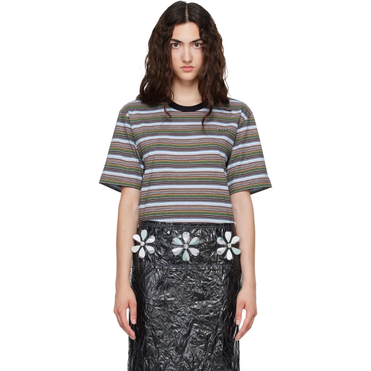 Multicolor Striped Cotton T-Shirt by Marni