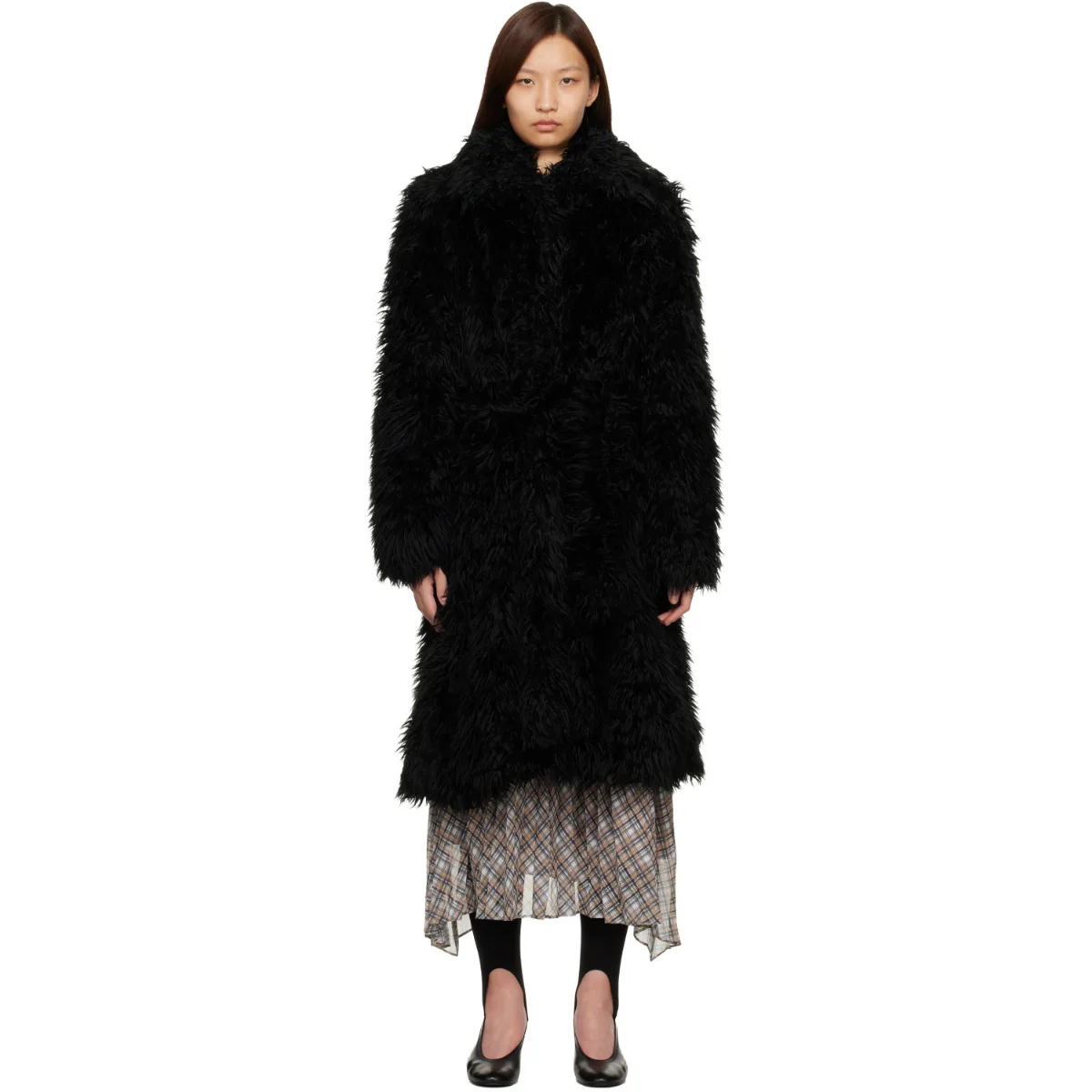 Belted Faux-Fur Coat