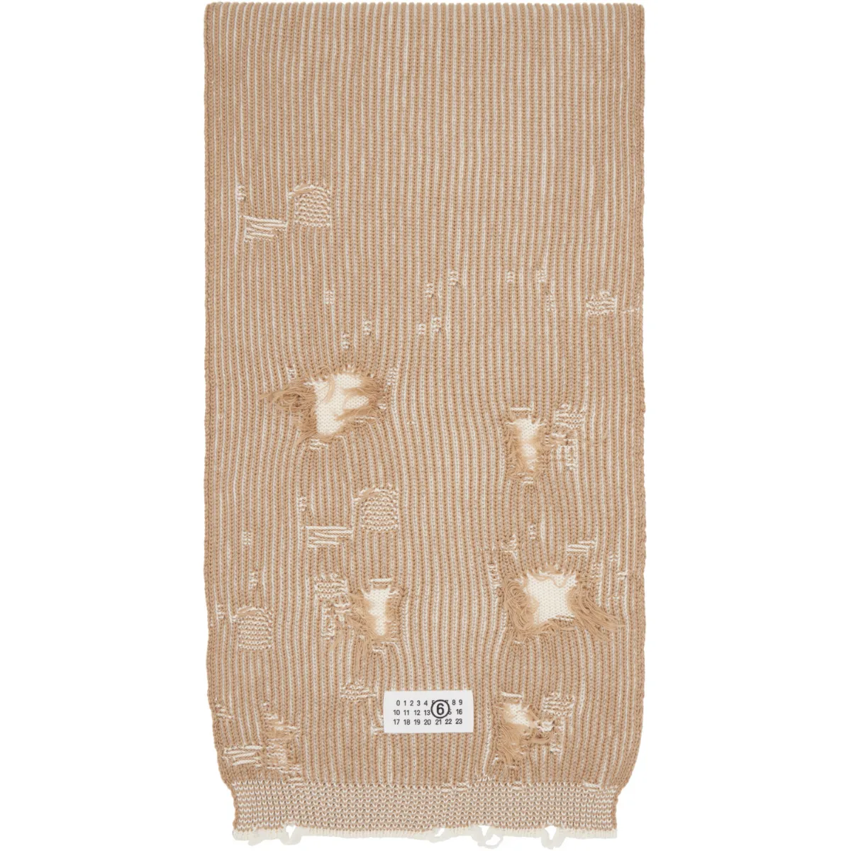 Amended Optical Ribs Scarf by MM6 Maison Margiela