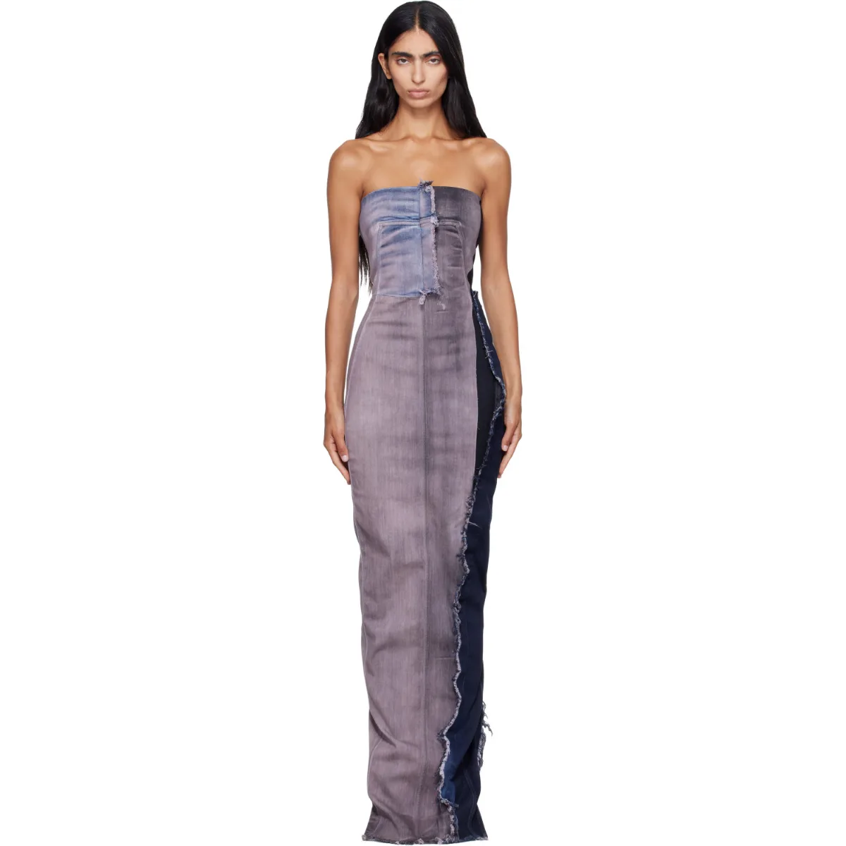 Tower Bustier Denim Maxi Dress by Rick Owens