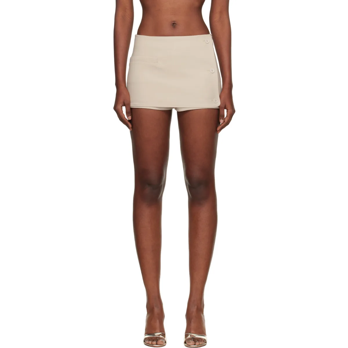 Oblique Mini Skort by Courrèges