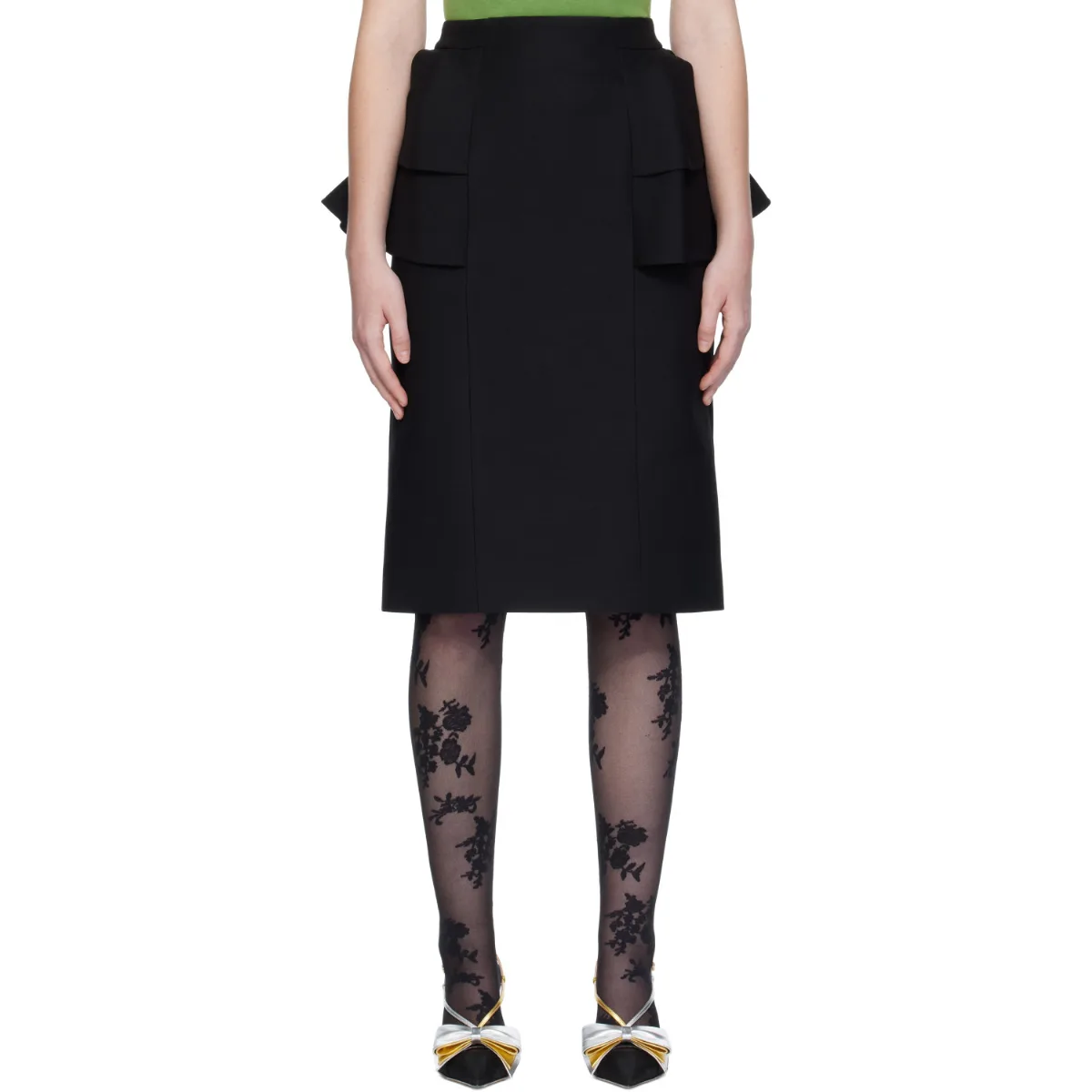 Crepe Couture Midi Skirt by Valentino