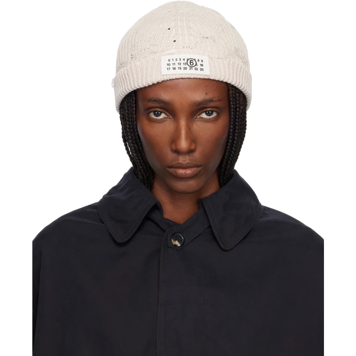 Amended Optical Ribs Beanie by MM6 Maison Margiela