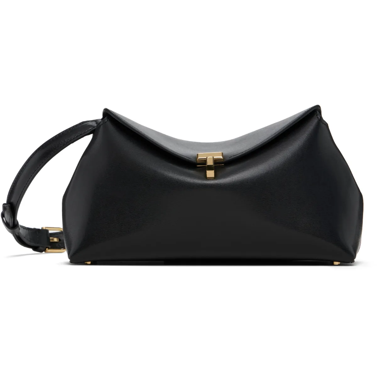 T-Lock Leather Clutch