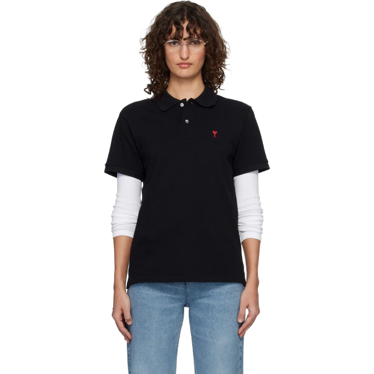 Cotton Ami De Coeur Polo by AMI Paris