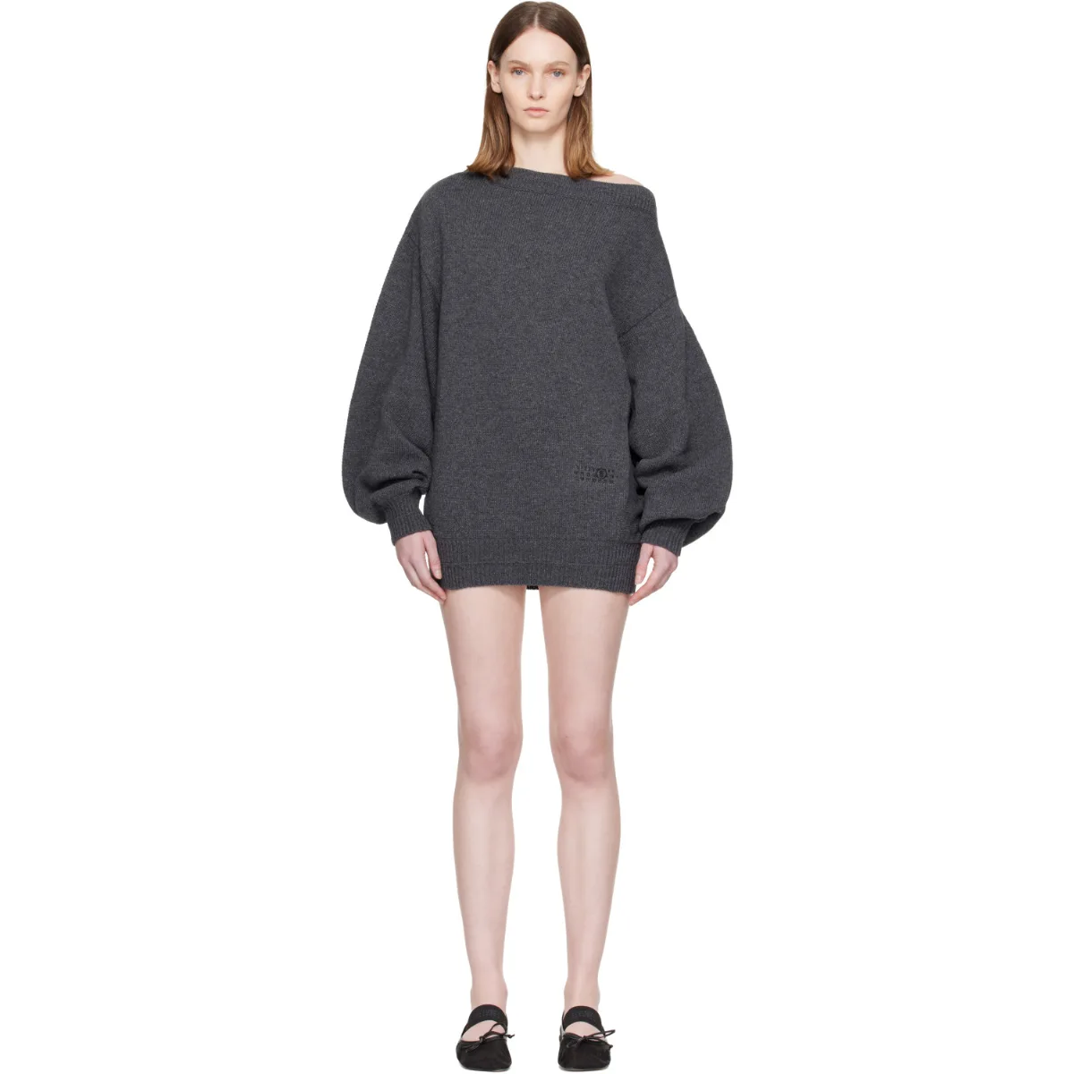 Off-Shoulder Knit Minidress by MM6 Maison Margiela