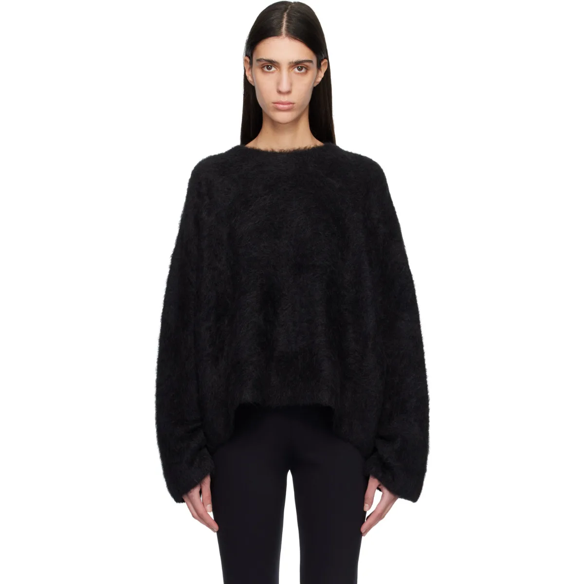 Boxy Alpaca Knit Sweater by TOTEME