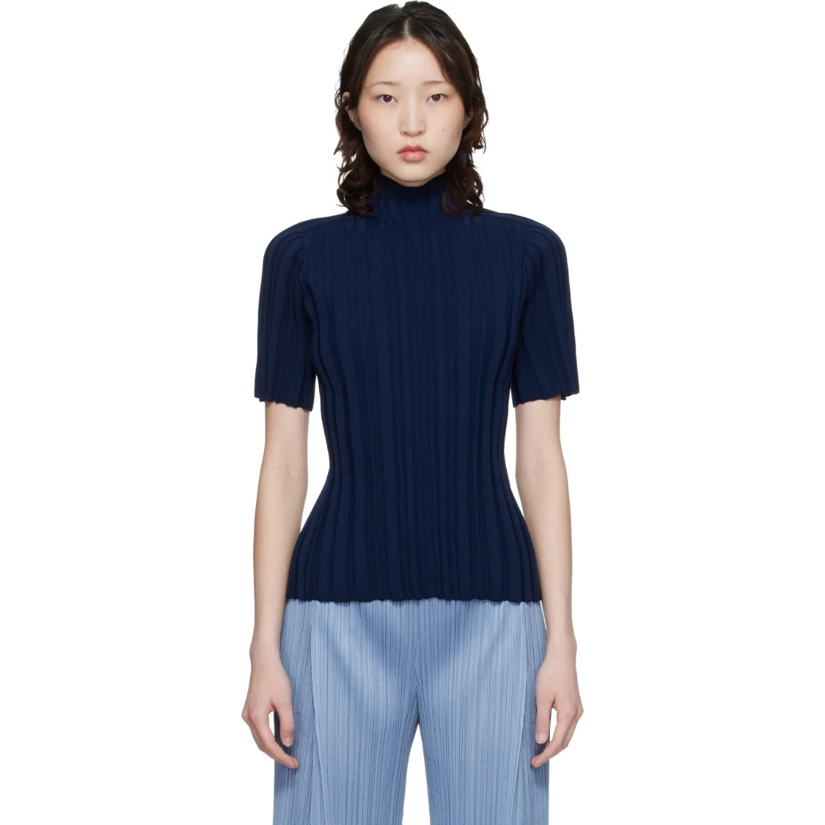 Rib Knit Turtleneck by PLEATS PLEASE ISSEY MIYAKE