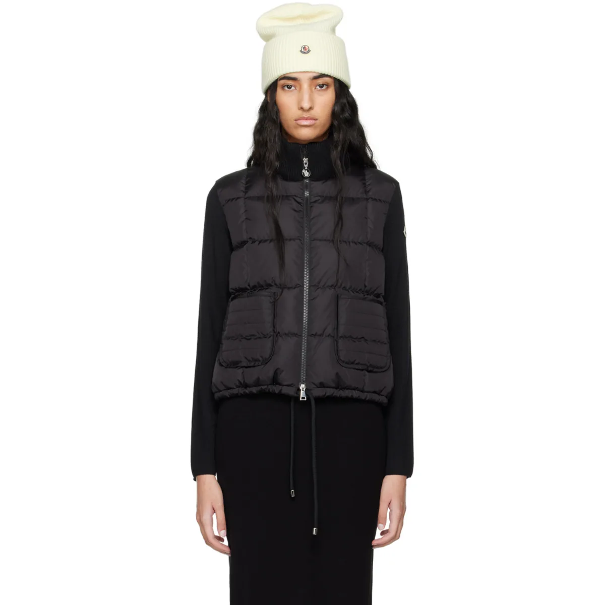 Paneled Down Cardigan by Moncler