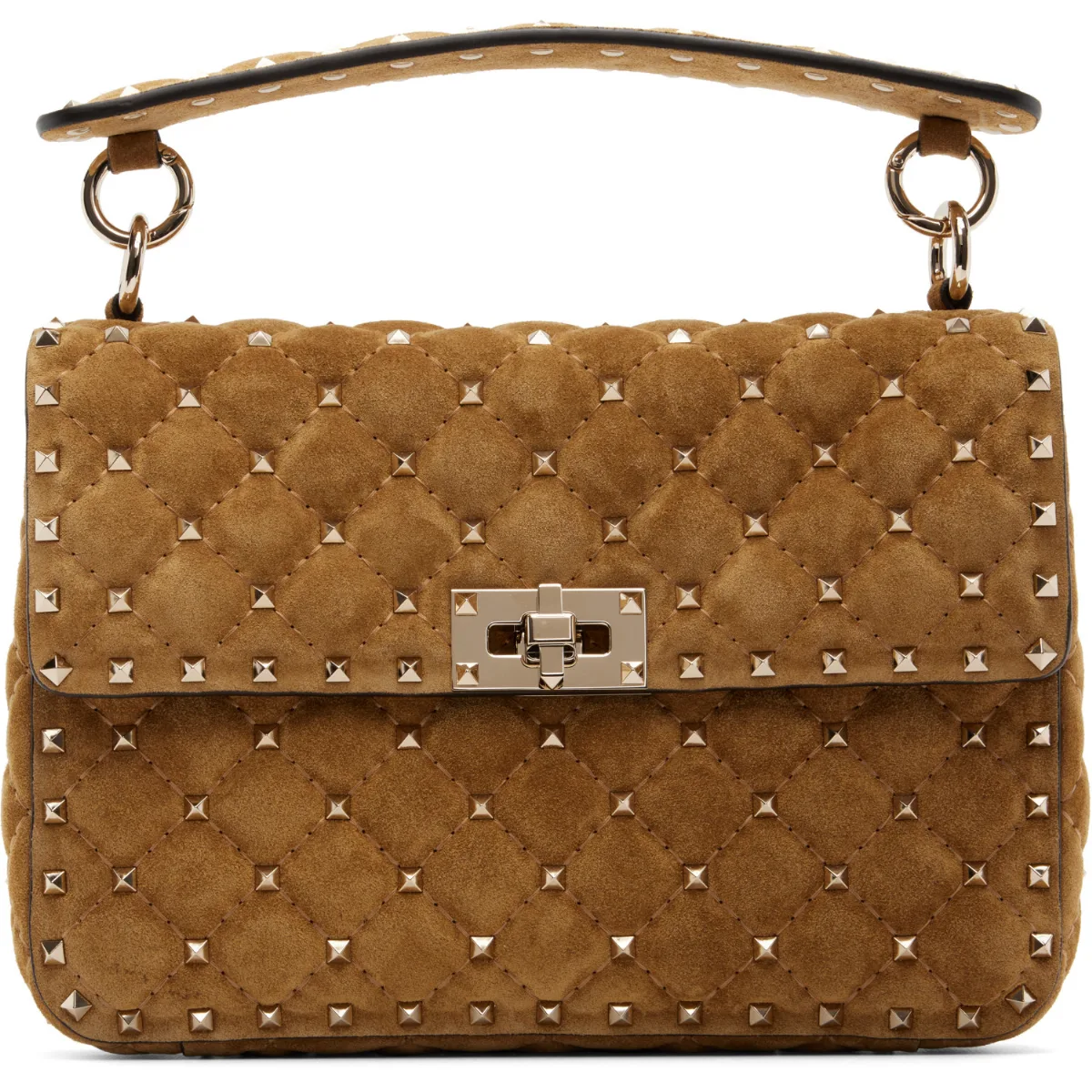 Rockstud Spike Medium Suede Bag by Valentino Garavani