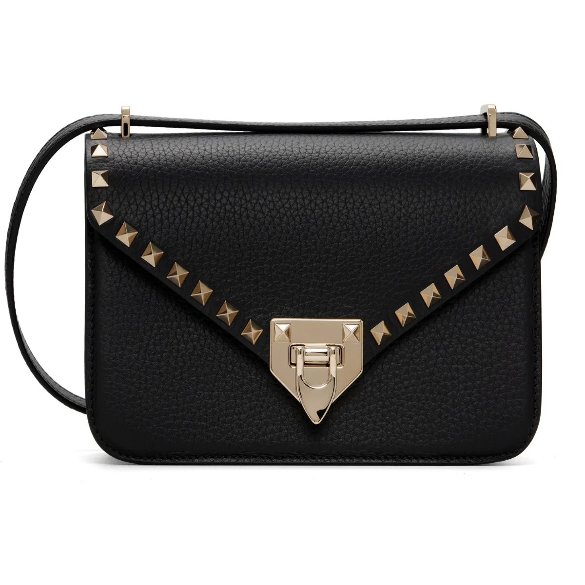 Rockstud Small Shoulder Grainy Calfskin Bag by Valentino Garavani