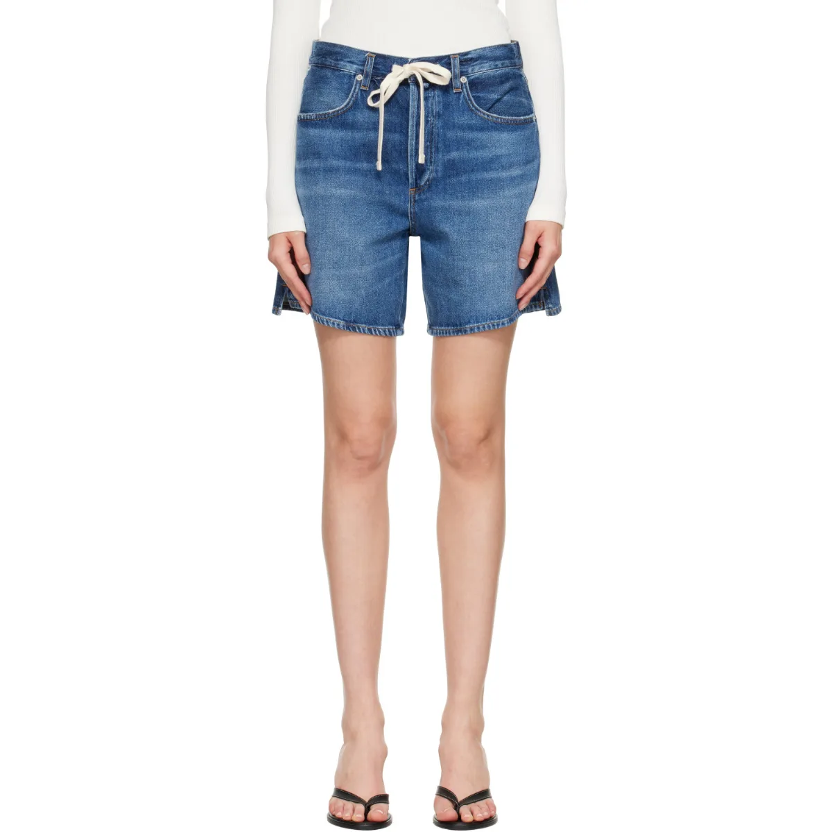 Brynn Drawstring Denim Shorts by Citizens of Humanity