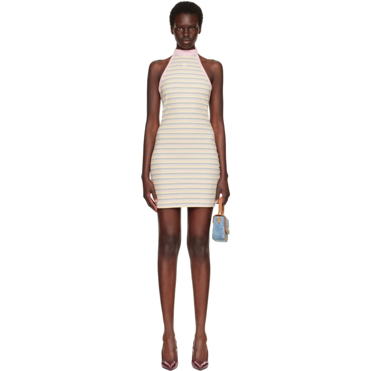 MA Striped Halter Minidress by AMIRI