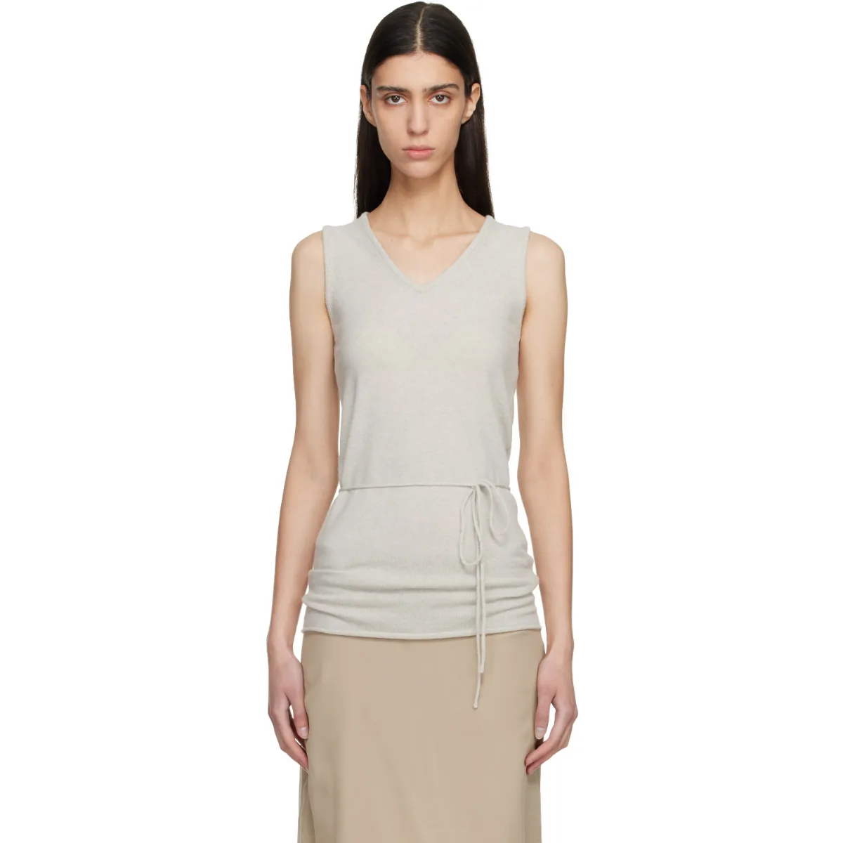Long Scoop Sleeveless Tank Top by LE17SEPTEMBRE