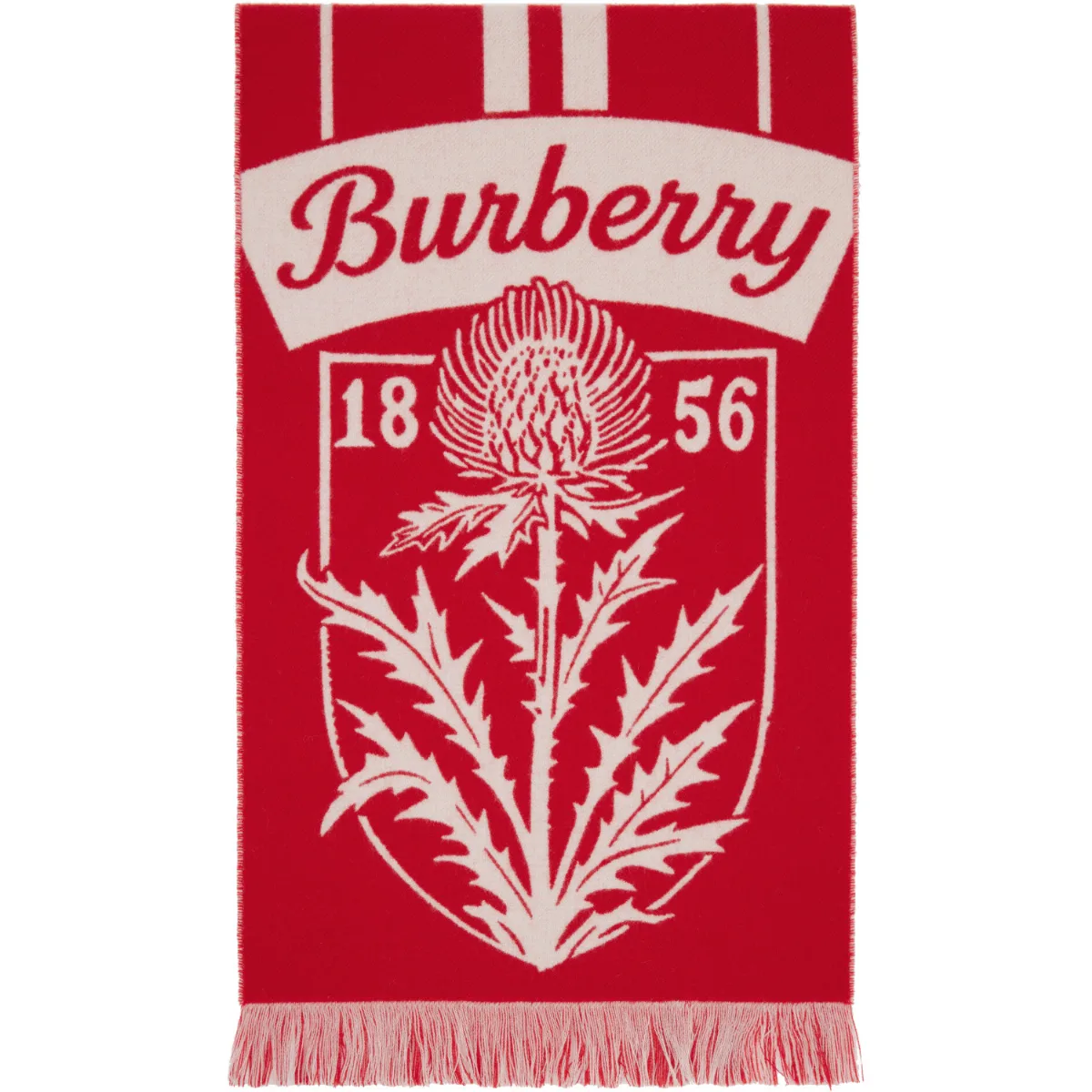 Thistle Shield Wool Scarf by Burberry