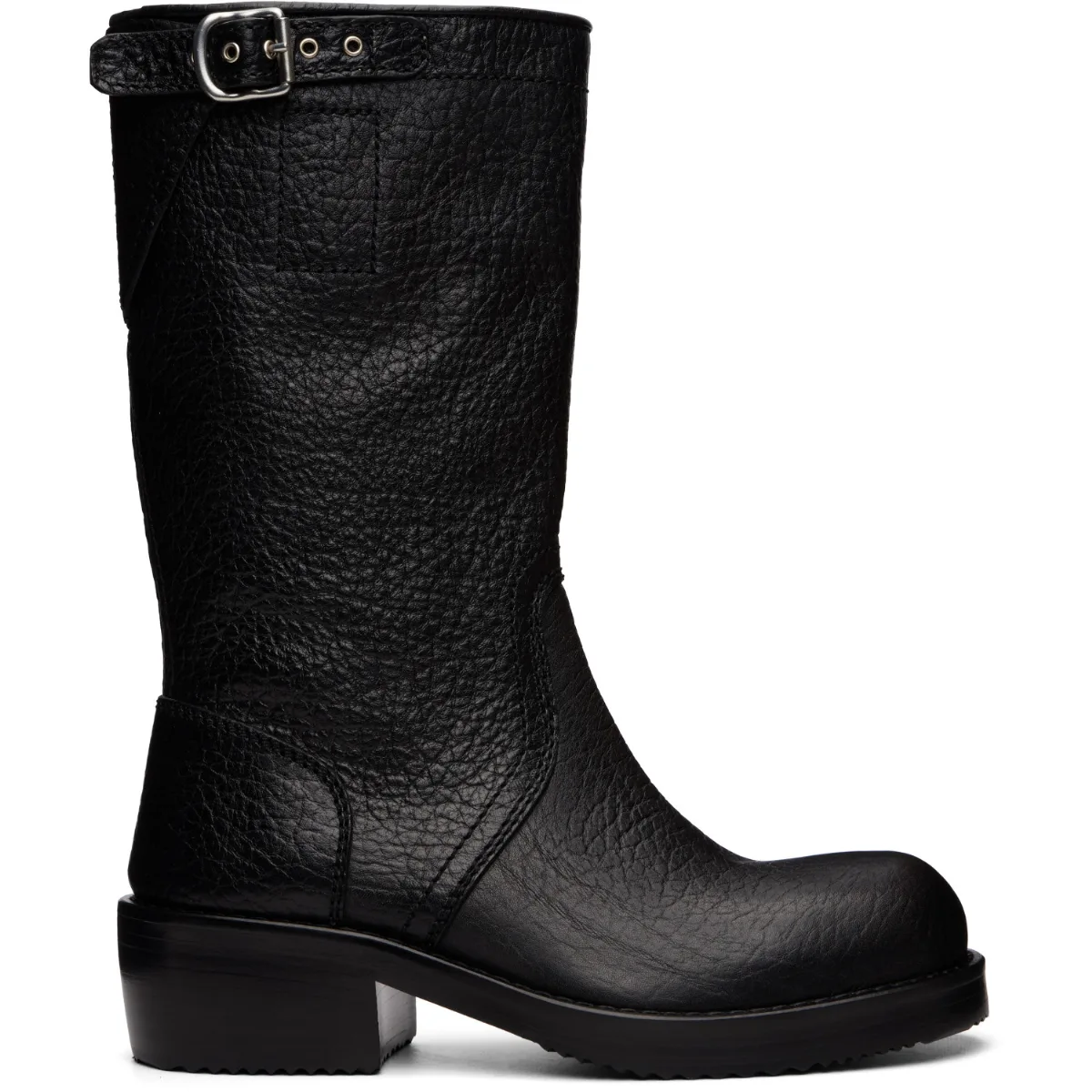 Leather Biker Boots by Dries Van Noten