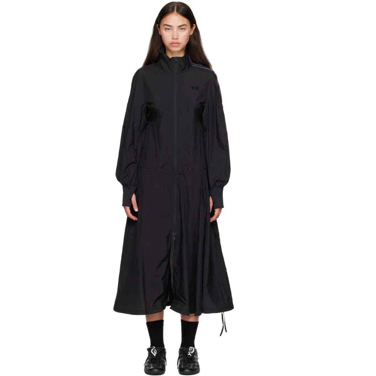 Gradient 3-Stripes Nylon Track Midi Dress by Y-3