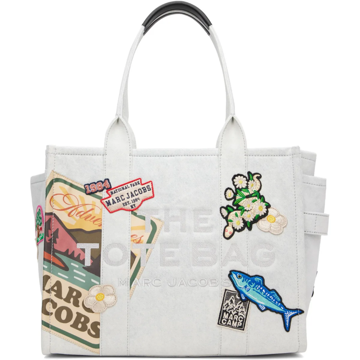 The Camp Patchwork Denim Large Tote by Marc Jacobs