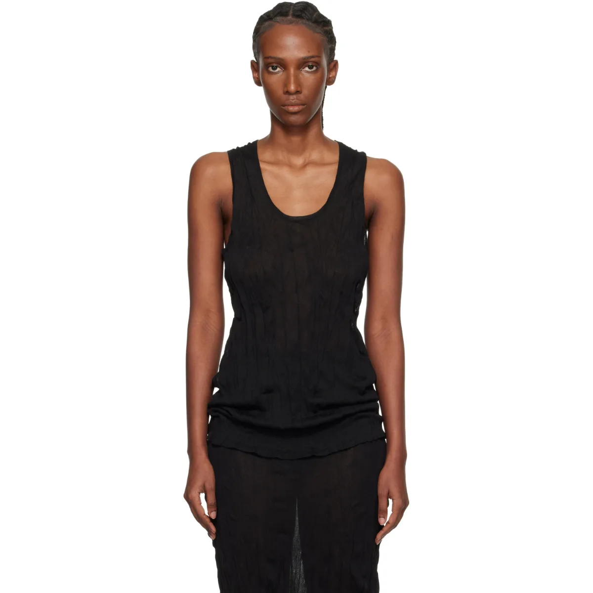 Crinkled Knit Tank Top by TOTEME