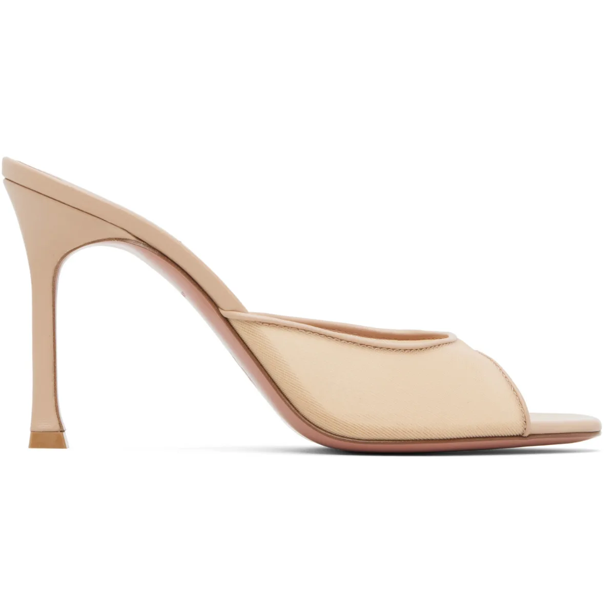 Alexa Mesh Slipper 95 Heeled Sandals by Amina Muaddi