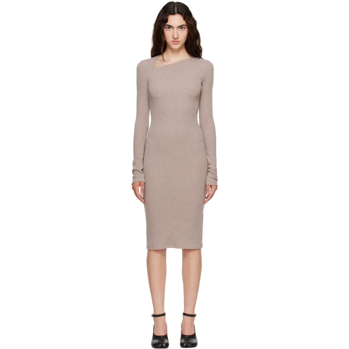 Ribbed Midi Dress by MM6 Maison Margiela