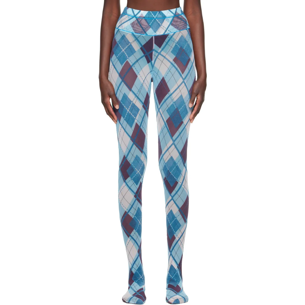 Bonnet Flocked Mesh Leggings by Chopova Lowena