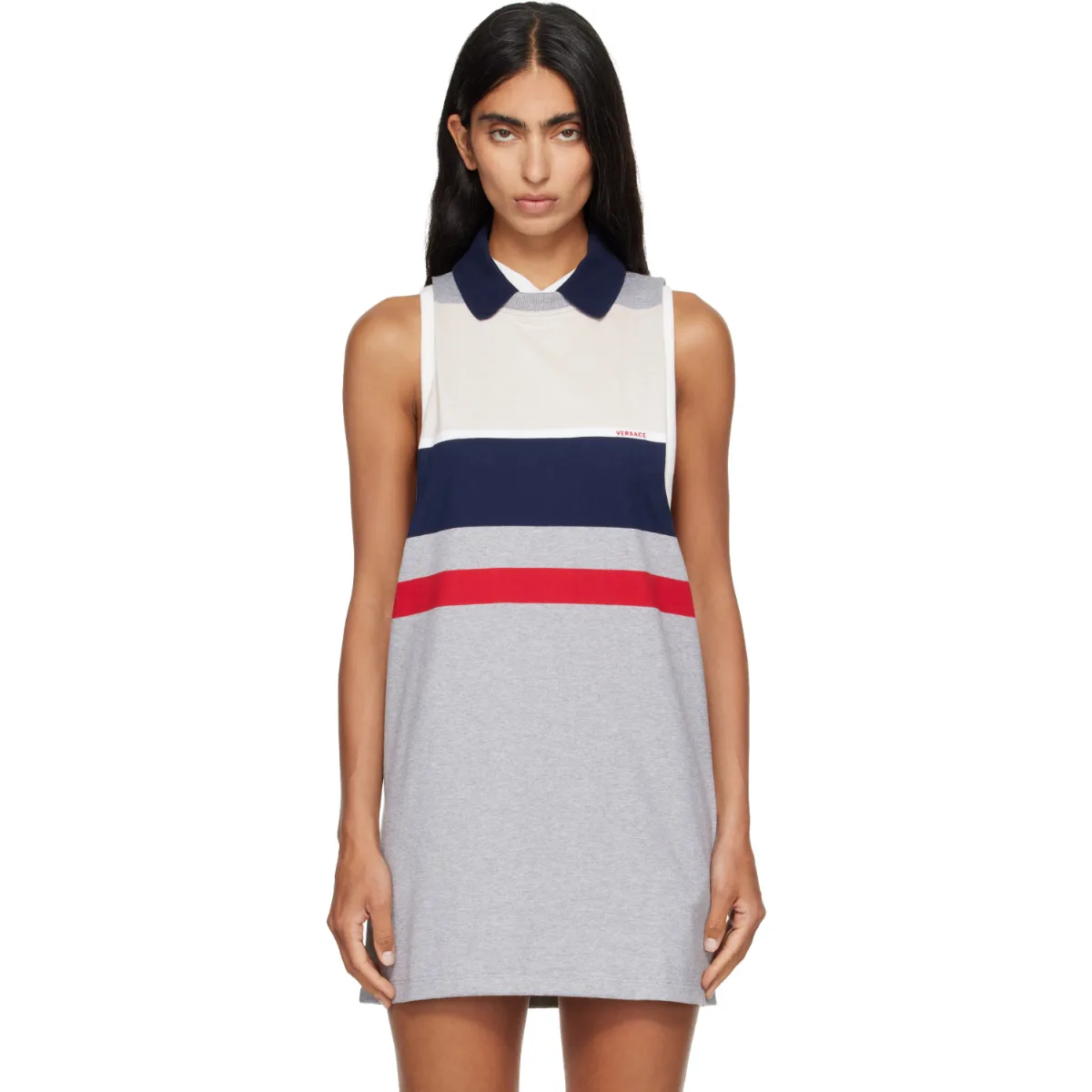 Striped Cotton-Jersey Minidress by Versace