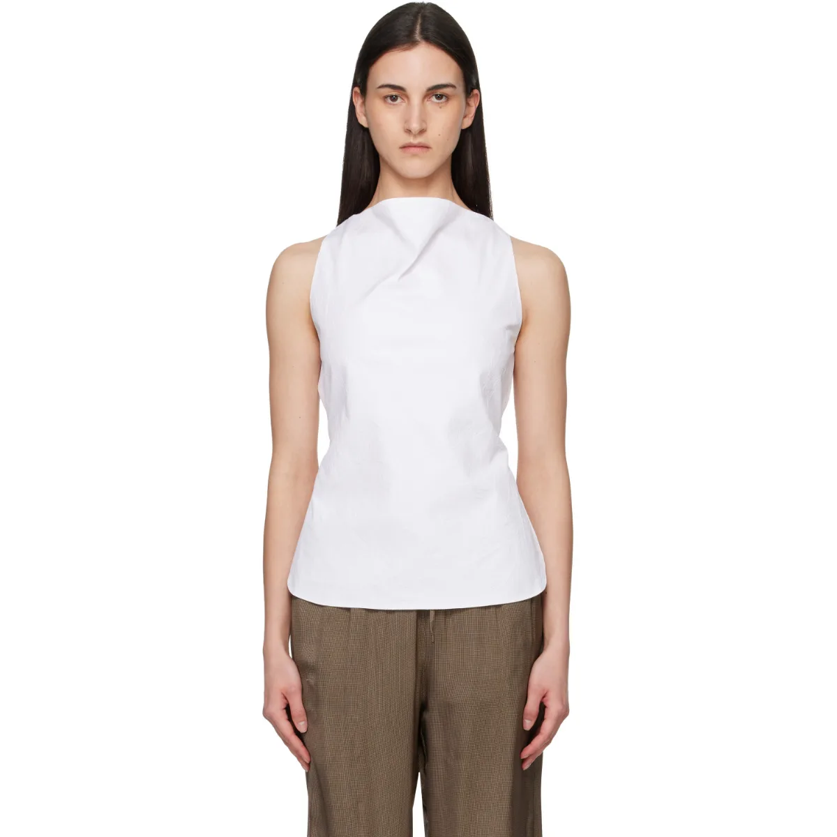 Open Back Crushed Cotton Top by Róhe