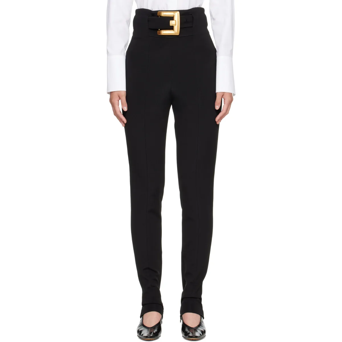 Stretch Belt Leggings by BALMAIN