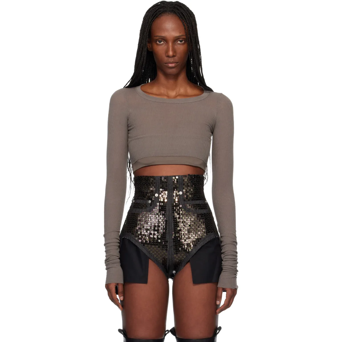 LS Crop T-Shirt by Rick Owens