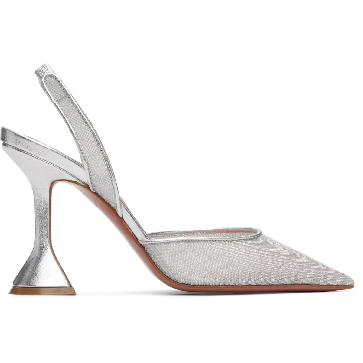 Holli Mesh Sling 95 Heels by Amina Muaddi