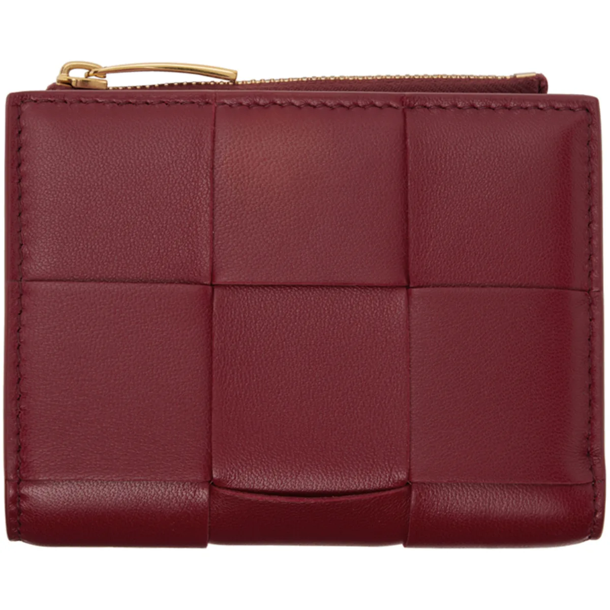 Small Cassette Bi-Fold Zip Wallet by Bottega Veneta