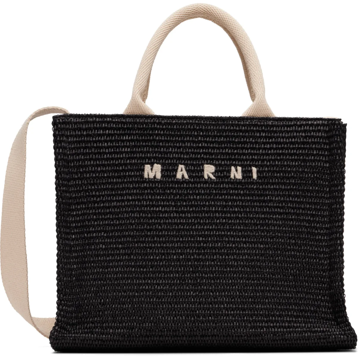 Raffia-Effect Small Tote by Marni