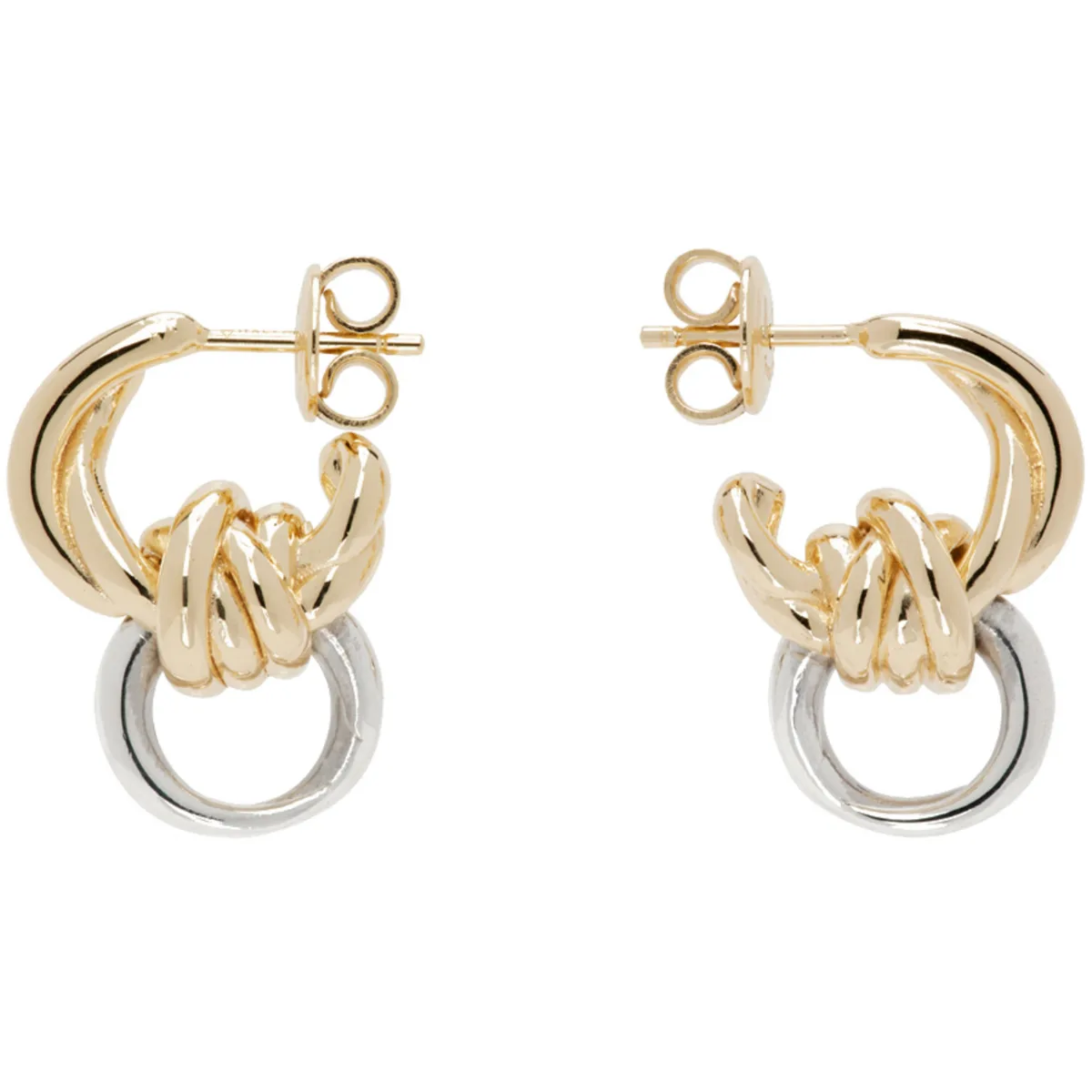 Silver & Gold Knot Earrings