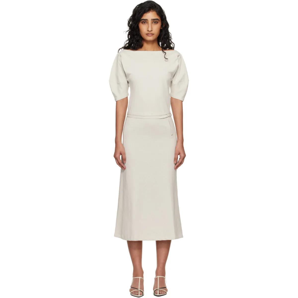 Off Shoulder Midi Dress by LEMAIRE
